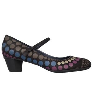CAMPER TWIN Pumps Women Size 8.5 Polka Dots Nubuck Leather Mary Jane Sandals 39